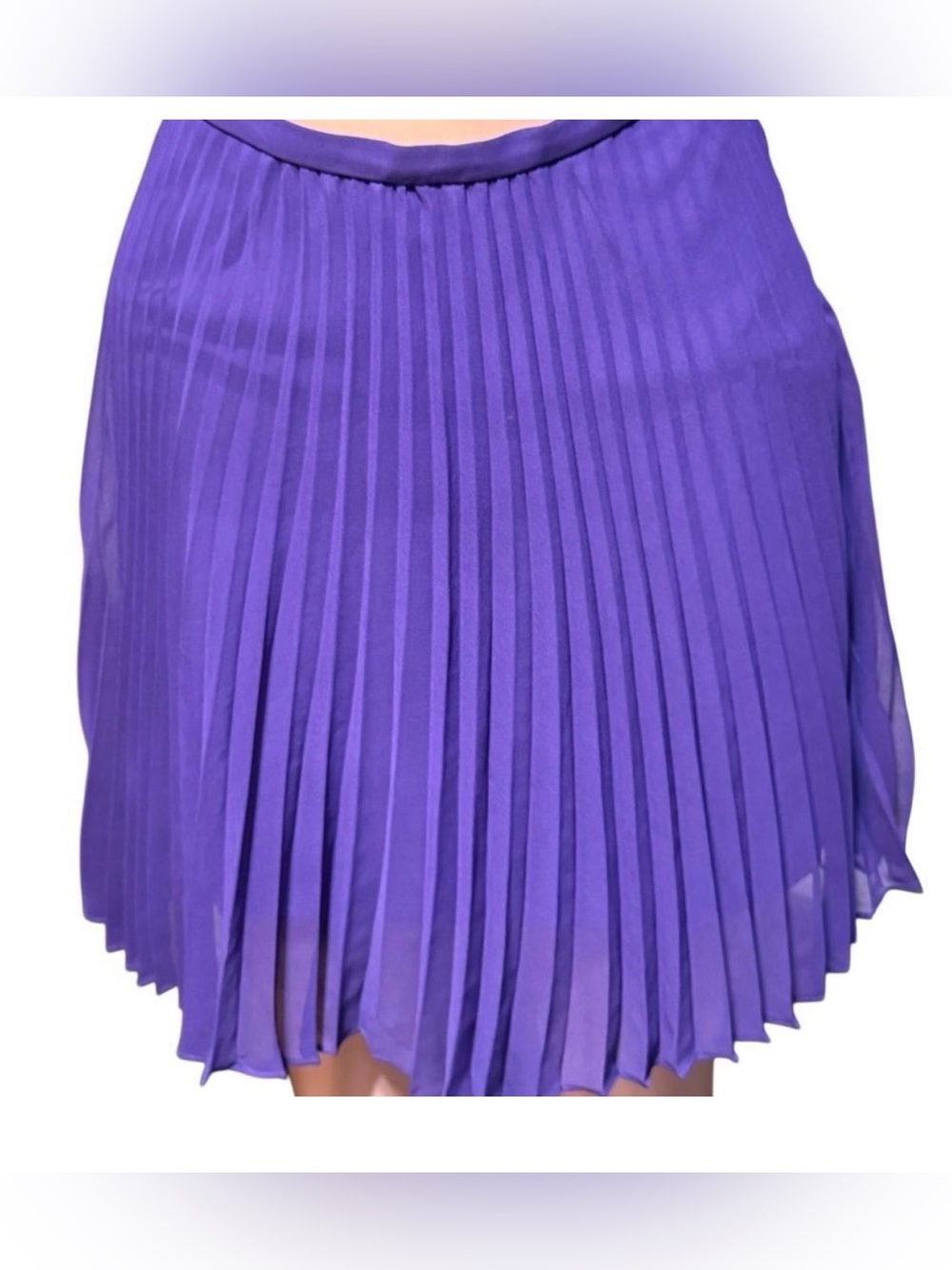 Halston Heritage Vibrant Purple A-Line Skirt 0 - Picture 2 of 6